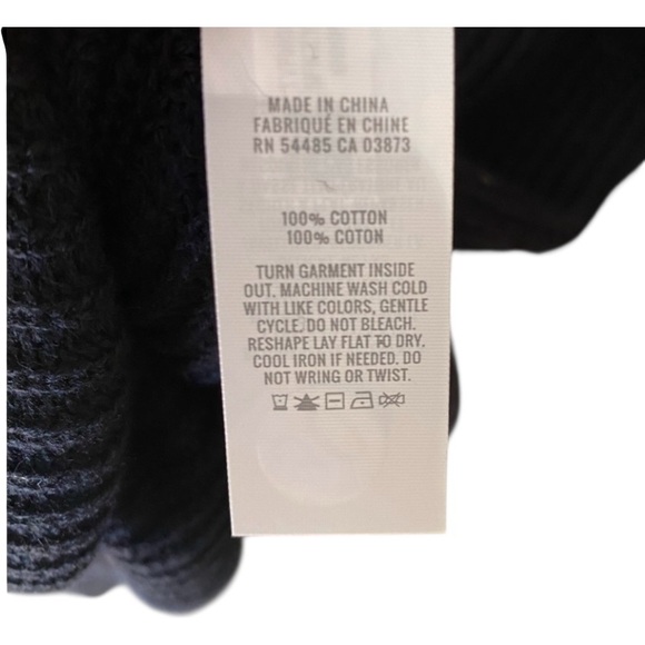 Women’s XS Aerie Black Knit Pullover Button Down Oversized Sweater 100% Cotton - Picture 3 of 4